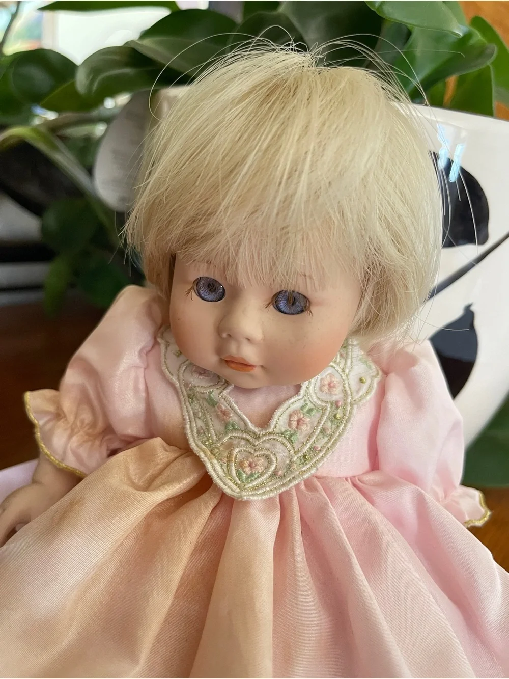 Porcelain baby doll by Pauline Bjoness Jacobsen